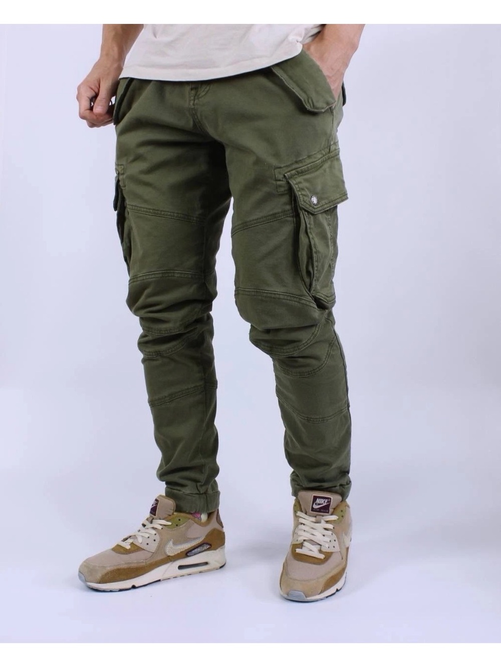 Alpha Industries Men’s Combat Pants LW Cargo Tactical Army Green Size 34